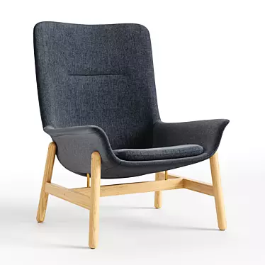 Elegant IKEA VEDBO Armchair 3D model image 1 