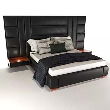 Modern Designer Amazon Bed Set 3D model image 1 