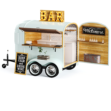Mobile Food & Drink Bar 3D model image 1 
