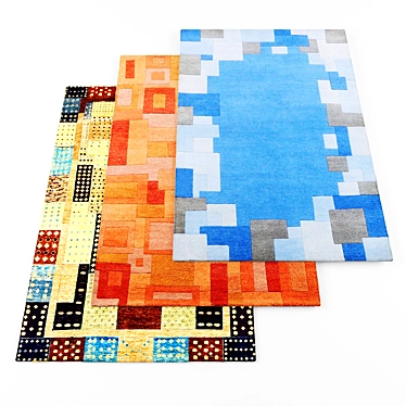 Modern Rugs Set - 5 Pieces 3D model image 1 