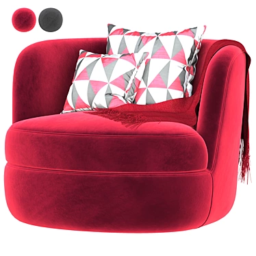 Stylish 2015 Armchair: Perfect for Any Room 3D model image 1 