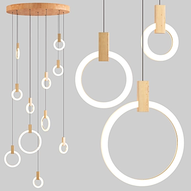 Scandinavian Pendant Lights: Sleek & Stylish 3D model image 1 