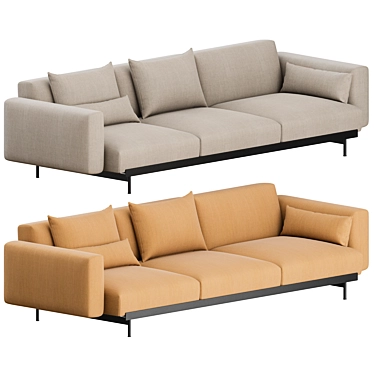 Muuto IN SITU 3-Seater Sofa: Versatile Modularity 3D model image 1 