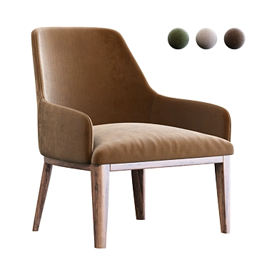 Cleo Modern Armchair - CRS MisuraEmme 3D model image 1 