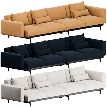 MODULAR IN SITU Sofa: Stylish & Cozy 3D model image 1 