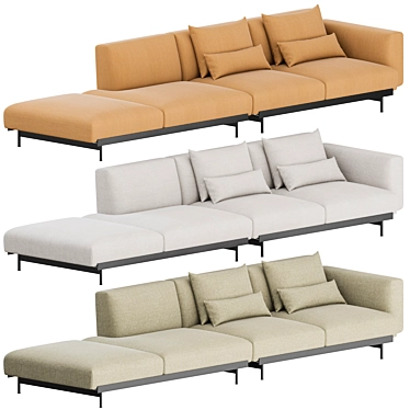 Muuto IN SITU 4-Seater Sofa: Versatile Modular Design 3D model image 1 