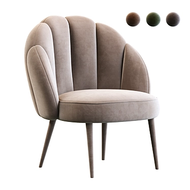 Comfortable Daisy Armchair: Stylish, Compact Design 3D model image 1 