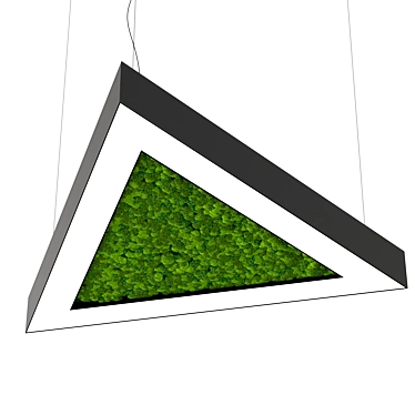 Boho Moss Triangle Pendant 3D model image 1 