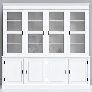 Elegant French Kitchen Cabinet 3D model image 1 