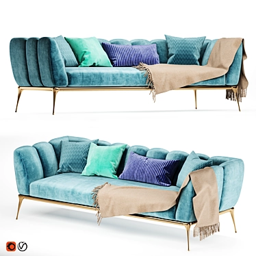 Iseo Cantori: Stylish and Spacious Sofa 3D model image 1 