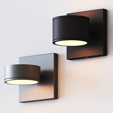 Ceres Outdoor Wall Sconce: Sleek Geometric Design 3D model image 1 