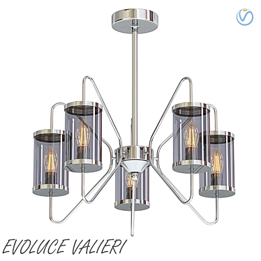 Elegant Valieri Hanging Chandelier 3D model image 1 