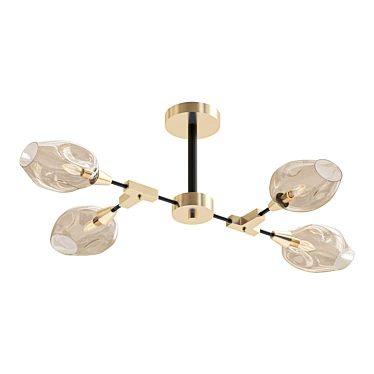 Elegant Glow Chandelier 3D model image 1 