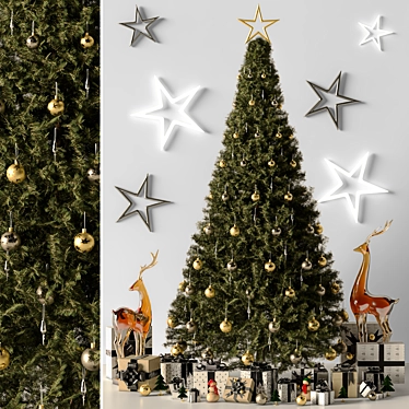 Vray Christmas Tree 01: 3Ds Max 2015 & OBJ Formats 3D model image 1 