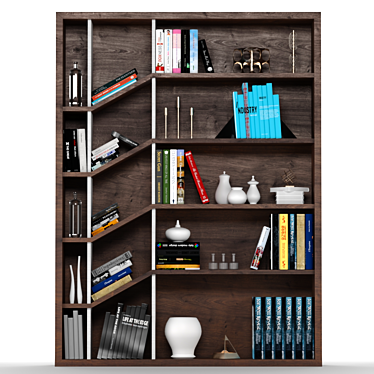 Elegant Rack with Decor Set 3D model image 1 