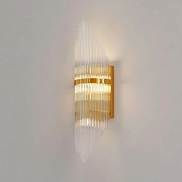 Golden Elegance: Luxury Metauro Wall Sconce 3D model image 1 