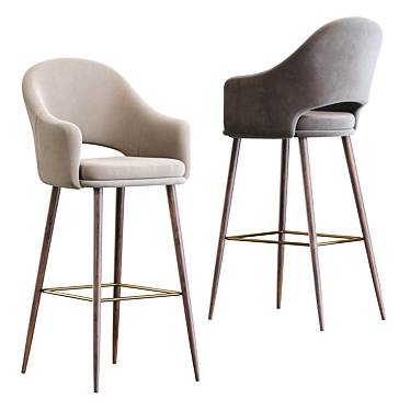 Sleek Magrib Barstool 3D model image 1 