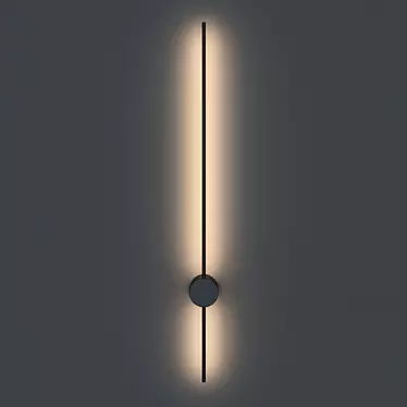 Sleek Linear Sconce with Reflected Light 3D model image 1 