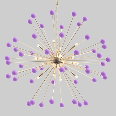 Elegant Murano Glass Chandelier 3D model image 1 