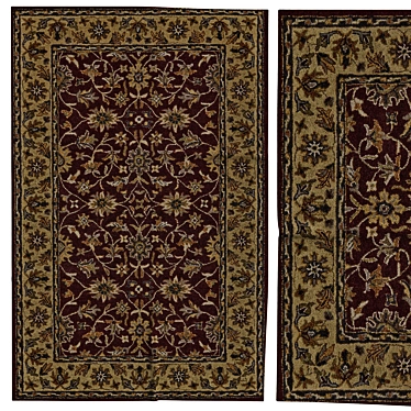 Versatile 3D Carpets in 3 Designs 3D model image 1 
