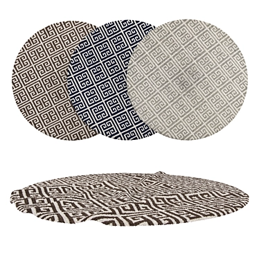 Versatile Round Carpets Set 3D model image 1 