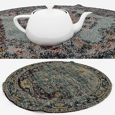  Round Carpet Set: Versatile and Stylish 3D model image 1 