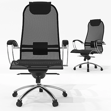 Elegant Executive Samurai Chair 3D model image 1 