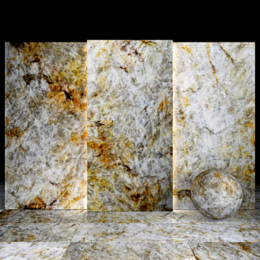 Glossy Lumix Quartzite Slabs 3D model image 1 