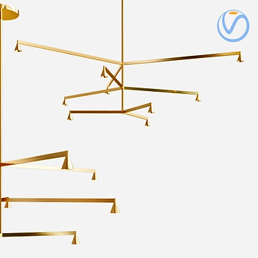 Minimalist Brass Chandelier