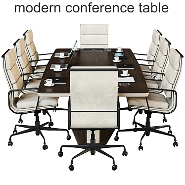 Modern Conference Table 01 3D model image 1 