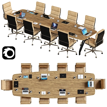 Modern Conference Table 2015 3D model image 1 