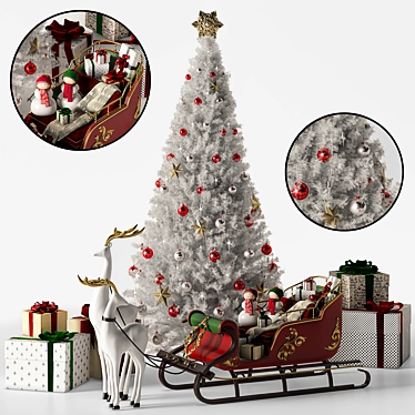 Vintage Fir Christmas Tree 2015 3D model image 1 