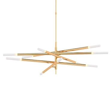 Elegant Articulating Chandelier: ROUSSEAU 3D model image 1 