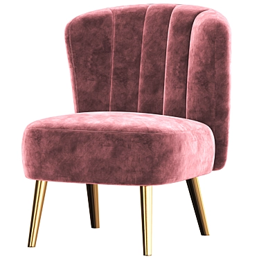 Chanel Tufted Accent Chair 3D model image 1 