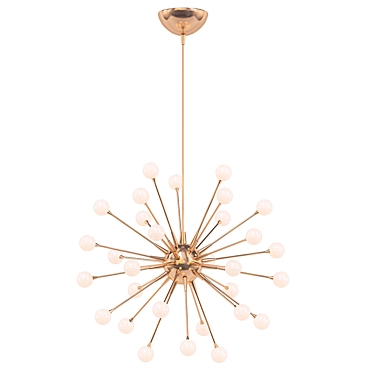 Modern Silver Impulse Chandelier 3D model image 1 