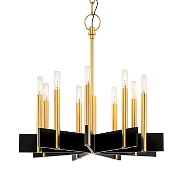 Elegant Abrams Chandelier: Timeless Illumination 3D model image 1 