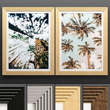 Art Frame 655: Stylish 50x70cm Frames with 4 Textures, 3DMax & Corona Compatible 3D model image 1 