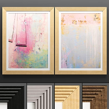 Elegant Art Frames 50x70cm 3D model image 1 