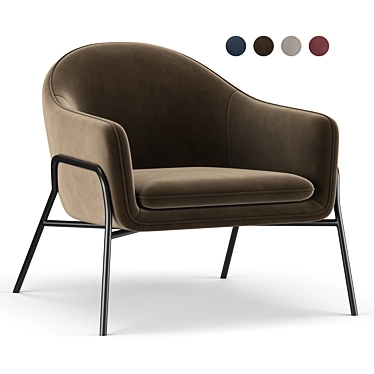 Elegant Irma Accent Armchair 3D model image 1 