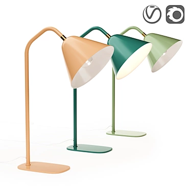 Modern Metal Table Lamp Copita 3D model image 1 