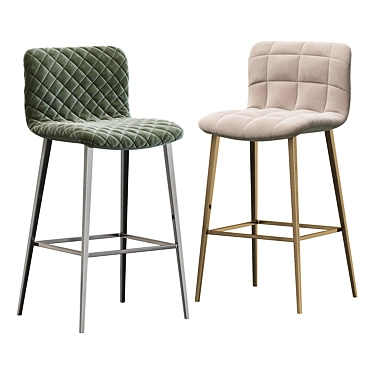 Kuga Bontempi Barstool: Stylish and Functional 3D model image 1 