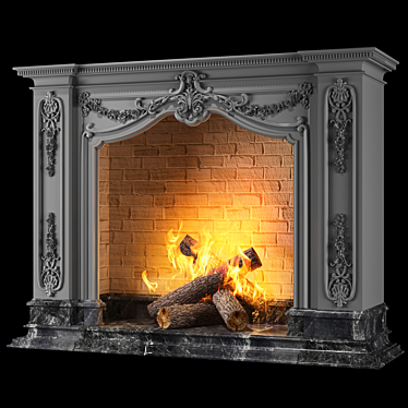 Classic English Fireplace 3D model image 1 