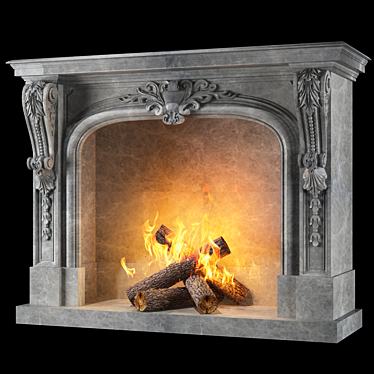 Authentic Italian Fireplace 3D model image 1 