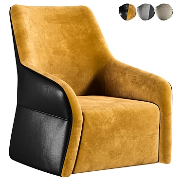 Modern Roy Armchair: PBR Textures 3D model image 1 