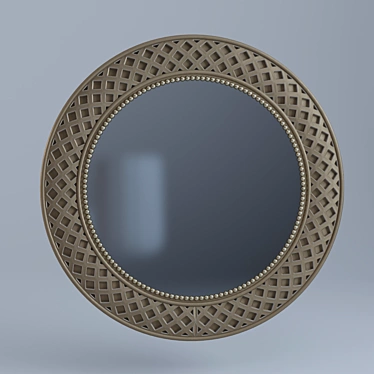 Gorgeous Bronze Circular Wall Mirror 3D model image 1 