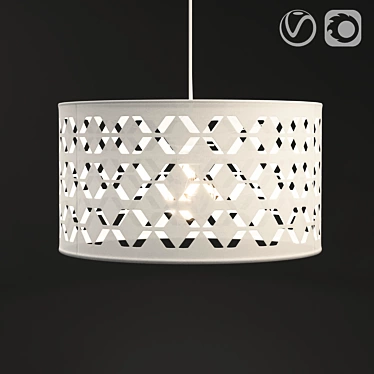 SILMIDE White Lamp Shade - Elegant and Versatile 3D model image 1 