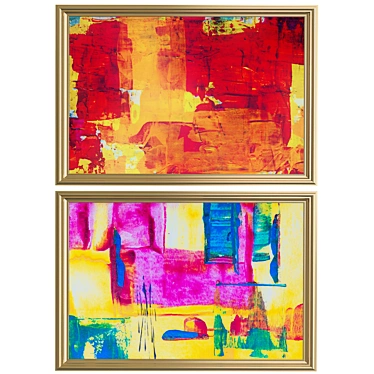 Abstract Wall Art: Vibrant Masterpiece 3D model image 1 