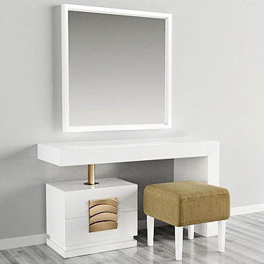 Elegant Franco Dressing Table 3D model image 1 