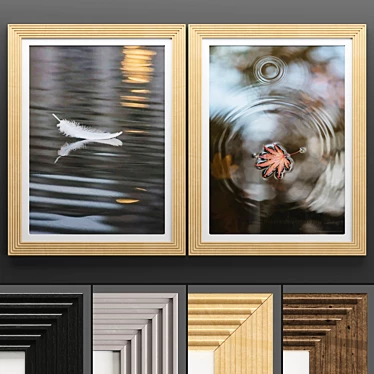 Modern Texture Art Frame 662 3D model image 1 