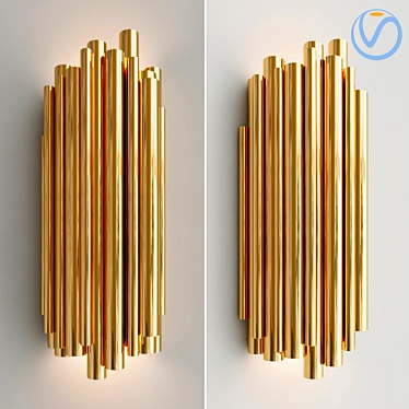 Elegant Brubeck Floor Lamp 3D model image 1 